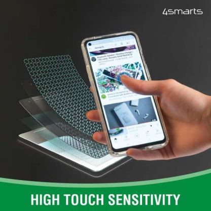 4smarts Second Glass X-Pro Full Cover Glass - калено стъклено защитно покритие за дисплея на iPhone 13, iPhone 13 Pro (черен-прозрачен) 7