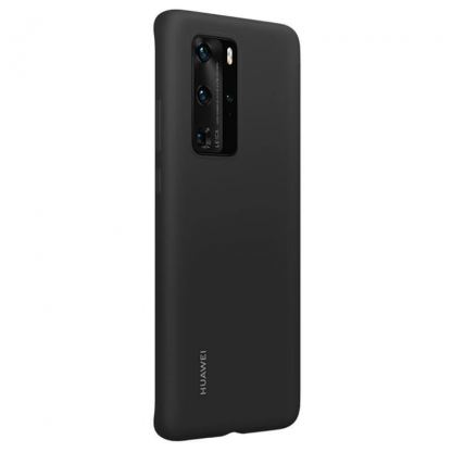 Huawei Silicone Cover Case - оригинален силиконов (TPU) калъф за Huawei P40 (черен) 2