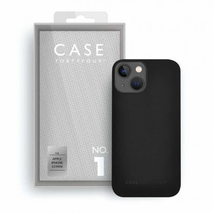 Case FortyFour No.1 Case - силиконов (TPU) калъф за iPhone 13 mini (черен)