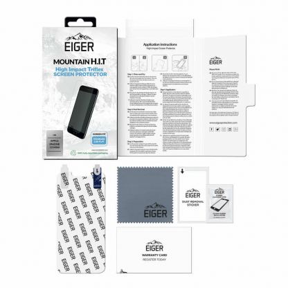 Eiger H.I.T. Screen Protector - качествено защитно покритие за дисплея на iPhone 13 mini (един брой) 2