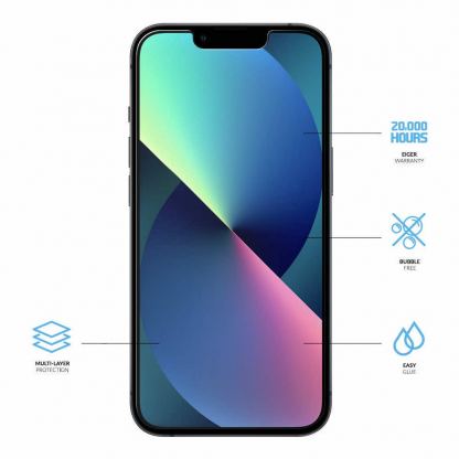 Eiger H.I.T. Screen Protector - качествено защитно покритие за дисплея на iPhone 13 mini (един брой) 3