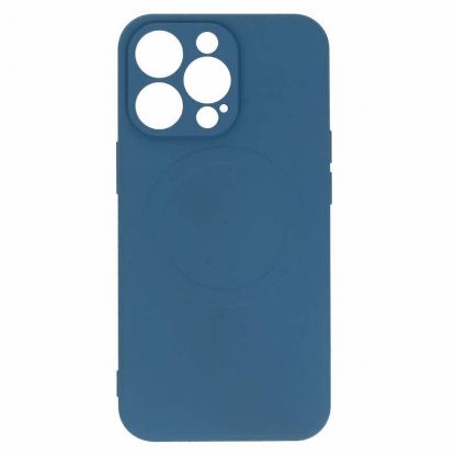 Tel Protect MagSilicone Case - силиконов (TPU) калъф с MagSafe за iPhone 13 Pro (тъмносин) 5