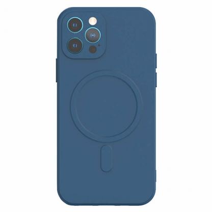 Tel Protect MagSilicone Case - силиконов (TPU) калъф с MagSafe за iPhone 13 mini (тъмносин) 2