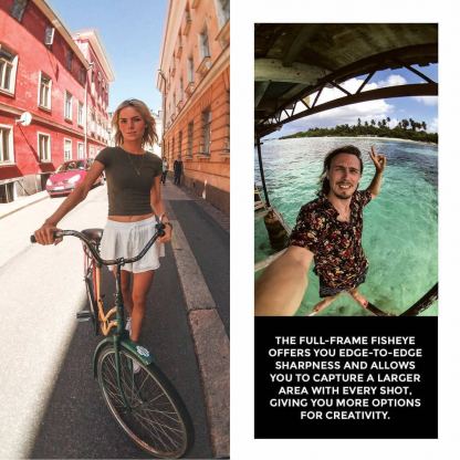 Black Eye PRO Fish Eye Lens - универсална Fish Eye леща с щипка за смартфони и таблети 5