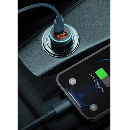 Baseus Golden Contactor Pro Quick Car Charger 40W (CCJD-0G) - зарядно за кола с USB-A и USB-C изходи с технология за бързо зареждане (тъмносив) 12