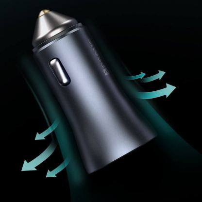 Baseus Golden Contactor Pro Quick Car Charger 40W (CCJD-0G) - зарядно за кола с USB-A и USB-C изходи с технология за бързо зареждане (тъмносив) 16