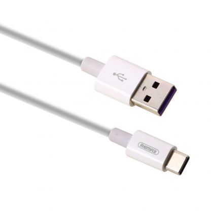 Remax Super Fast Charging USB-C Cable - бърз USB-C кабел (5A) за устройства с USB-C порт (100 см) (бял) 2