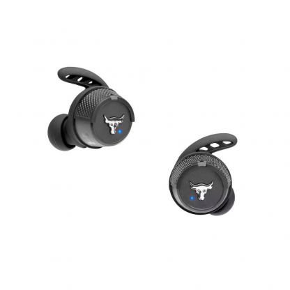 JBL Under Armour Project Rock True Wireless X Headphones - безжични спортни Bluetooth слушалки с микрофон за мобилни устройства (черен) (JBL FACTORY RECERTIFIED)
