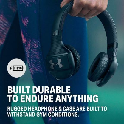JBL Under Armour Project Rock Wireless Headphones - безжични Bluetooth слушалки с микрофон за мобилни устройства (син) (JBL FACTORY RECERTIFIED)) 3