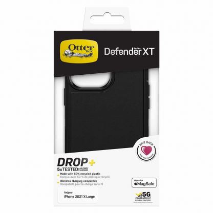 Otterbox Defender XT Case - хибриден удароустойчив кейс с вграден магнитен конектор (MagSafe) за iPhone 13 Pro Max (черен) 7