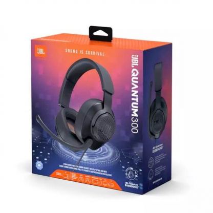 JBL Quantum 300 Over-Ear Gaming Headset - гейминг слушалки с микрофон и 3.5mm жак (черен) 10