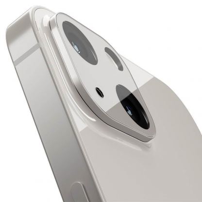 Spigen Optik Lens Protector - комплект 2 броя предпазни стъклени протектора за камерата на iPhone 13, iPhone 13 mini (бял) 3