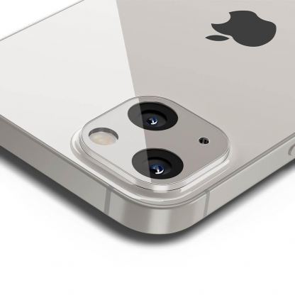 Spigen Optik Lens Protector - комплект 2 броя предпазни стъклени протектора за камерата на iPhone 13, iPhone 13 mini (бял) 4