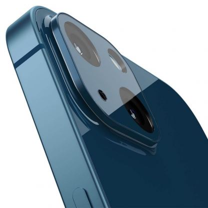 Spigen Optik Lens Protector - комплект 2 броя предпазни стъклени протектора за камерата на iPhone 13, iPhone 13 mini (син) 3