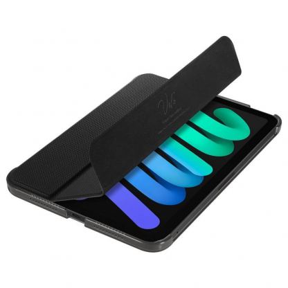 Spigen Liquid Air Folio Case - силиконов (TPU) кейс с висока степен на защита и поставка за iPad mini 6 (2021) (черен) 2