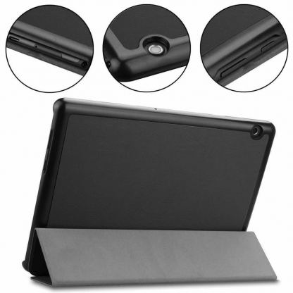 Tech-Protect Smartcase - кожен кейс и поставка за Huawei MediaPad T5 10.1 (черен) (bulk) 4