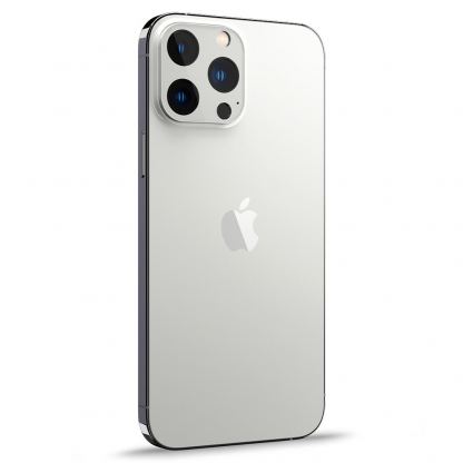 Spigen Optik Lens Protector - комплект 2 броя предпазни стъклени протектора за камерата на iPhone 13 Pro, iPhone 13 Pro Max (сребрист) 4