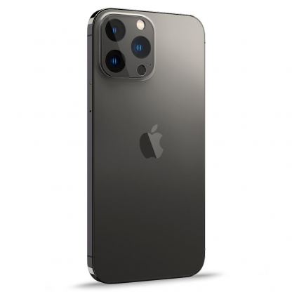 Spigen Optik Lens Protector - комплект 2 броя предпазни стъклени протектора за камерата на iPhone 13 Pro, iPhone 13 Pro Max (тъмносив) 9