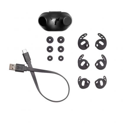 JBL Under Armour Project Rock TWS X Headphones - безжични спортни Bluetooth слушалки с микрофон за мобилни устройства (черен) (JBL FACTORY RECERTIFIED) 10
