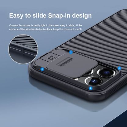 Nillkin CamShield Pro Magnetic Hard Case - хибриден удароустойчив кейс за iPhone 13 Pro Max (син) 3