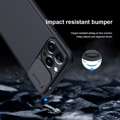 Nillkin CamShield Pro Magnetic Hard Case - хибриден удароустойчив кейс за iPhone 13 Pro Max (син) 5
