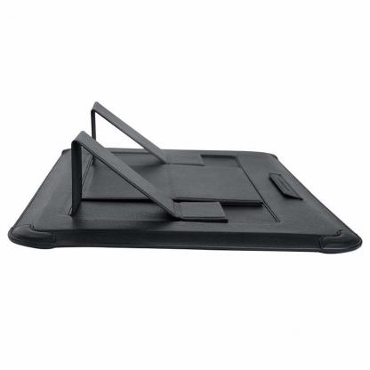 Nillkin Versatile Laptop Sleeve 14 3in1 - калъф с цип и вградена поставка за преносими компютри до 14 инча (черен) 6