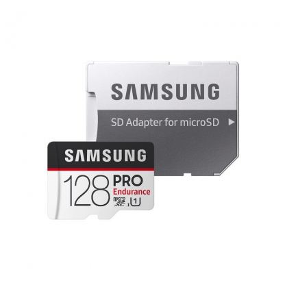 Samsung MicroSDHC Pro Endurance 128GB UHS-I 4K UltraHD (клас 10) - microSDHC памет със SD адаптер за Samsung устройства (подходяща за видеонаблюдение) 4