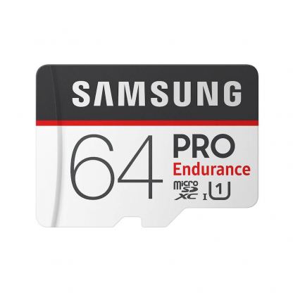 Samsung MicroSDHC Pro Endurance 64GB UHS-I 4K UltraHD (клас 10) - microSDHC памет със SD адаптер за Samsung устройства (подходяща за видеонаблюдение)