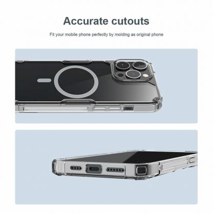 Nillkin Nature TPU Pro Magnetic Case - хибриден удароустойчив кейс с MagSafe за iPhone 13 Pro Max (прозрачен) 4
