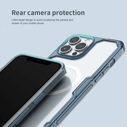 Nillkin Nature TPU Pro Magnetic Case - хибриден удароустойчив кейс с MagSafe за iPhone 13 Pro Max (прозрачен) 11