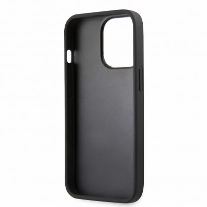 Guess Saffiano PU Leather Hard Case - дизайнерски кожен кейс за iPhone 13 Pro Max (сив) 5
