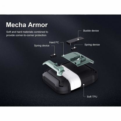 Nillkin Bounce Case AirPods Pro - удароустойчив кейс с карабинер за Apple AirPods Pro (черен) 3