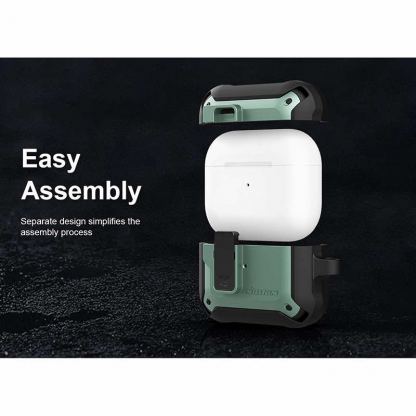 Nillkin Bounce Case AirPods Pro - удароустойчив кейс с карабинер за Apple AirPods Pro (черен) 5