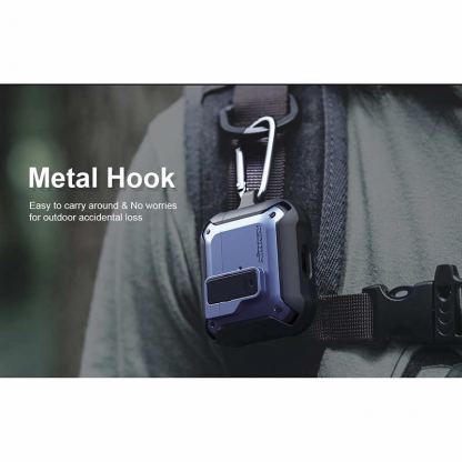 Nillkin Bounce Case AirPods Pro - удароустойчив кейс с карабинер за Apple AirPods Pro (черен) 6