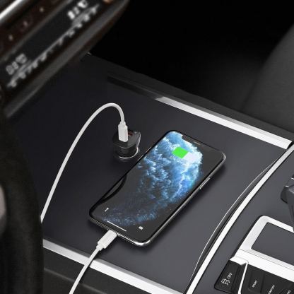 Choetech FCP Dual Quick Car Charger 40W - зарядно за кола с 2xUSB-C изхода с технология за бързо зареждане (черен) 4