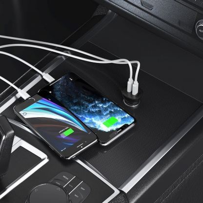 Choetech FCP Dual Quick Car Charger 40W - зарядно за кола с 2xUSB-C изхода с технология за бързо зареждане (черен) 8