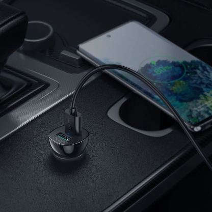 Choetech Dual Quick Charge 3.0 Car Charger 30W - 30W зарядно за кола с два USB изхода и технология за бързо зареждане (черен) 4