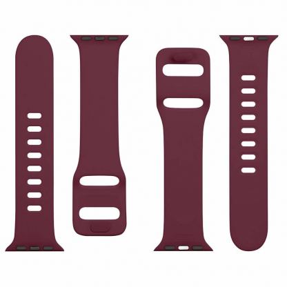 Tactical 798 Silicone Sport Band with Buckle - силиконова каишка за Apple Watch 42мм, 44мм, 45мм (червен) 3