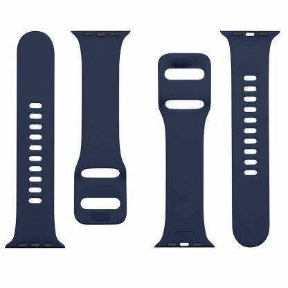 Tactical 795 Silicone Sport Band with Buckle - силиконова каишка за Apple Watch 42мм, 44мм, 45мм (тъмносин) 3