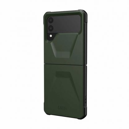Urban Armor Gear Civilian - удароустойчив хибриден кейс за Samsung Galaxy Z Flip 3 5G (зелен) 5
