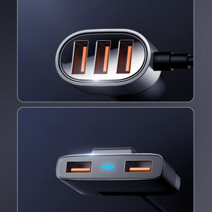Joyroom Multi 5 Port USB Car Charger 31W - зарядно за кола с 5 USB порта за смартфони, таблети и мобилни устройства (черен) 11
