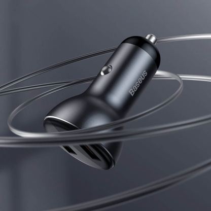 Baseus Digital Display PPS Dual Quick Car Charger 45W (TZCCBX-C0G) - зарядно за кола с USB и USB-C изход с технология за бързо зареждане и USB-C кабел (черен) 11