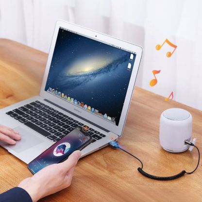 Ugreen USB Wireless Bluetooth 5.0 AUX Audio Adapter - безжичен блутут аудио адаптер, чрез който можете да прехвърлите звука от телевизор или компютър към слушалки или аудио система (черен) 16