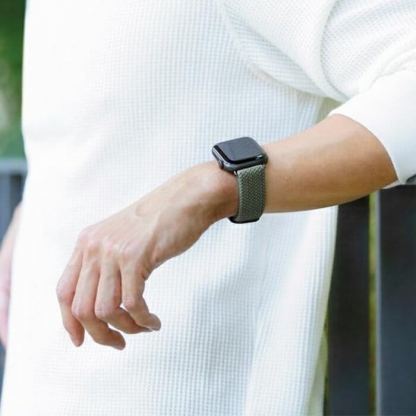 Uniq Aspen Adjustable Braided Band - текстилна каишка за Apple Watch 38мм, 40мм, 41мм (тъмносин) 4