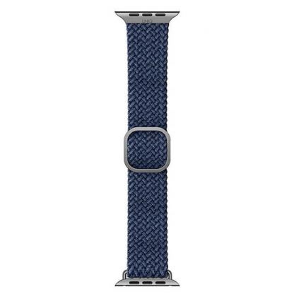 Uniq Aspen Adjustable Braided Band - текстилна каишка за Apple Watch 38мм, 40мм, 41мм (тъмносин) 9
