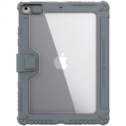 Nillkin Bumper PRO Protective Stand Case - удароустойчив хибриден кейс за iPad 9 (2021), iPad 8 (2020), iPad 7 (2019) (тъмносив) 2