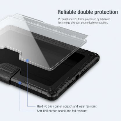 Nillkin Bumper PRO Protective Stand Case - удароустойчив хибриден кейс за iPad 9 (2021), iPad 8 (2020), iPad 7 (2019) (тъмносив) 8