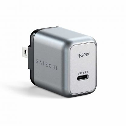 Satechi 20W USB-C Wall Charger - захранване с USB-C изход с технология за бързо зареждане (сив) 2