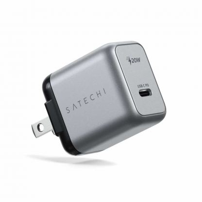 Satechi 20W USB-C Wall Charger - захранване с USB-C изход с технология за бързо зареждане (сив) 3