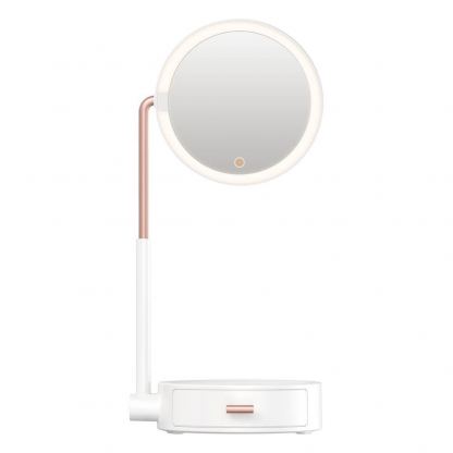 Baseus Smart Beauty Makeup Mirror (DGZM-02) - огледало с LED светлина и отделение за гримове (бял)